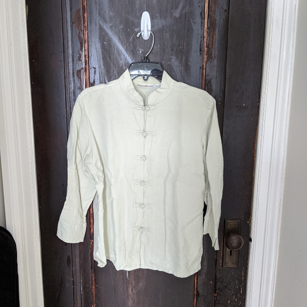 Green buttondown